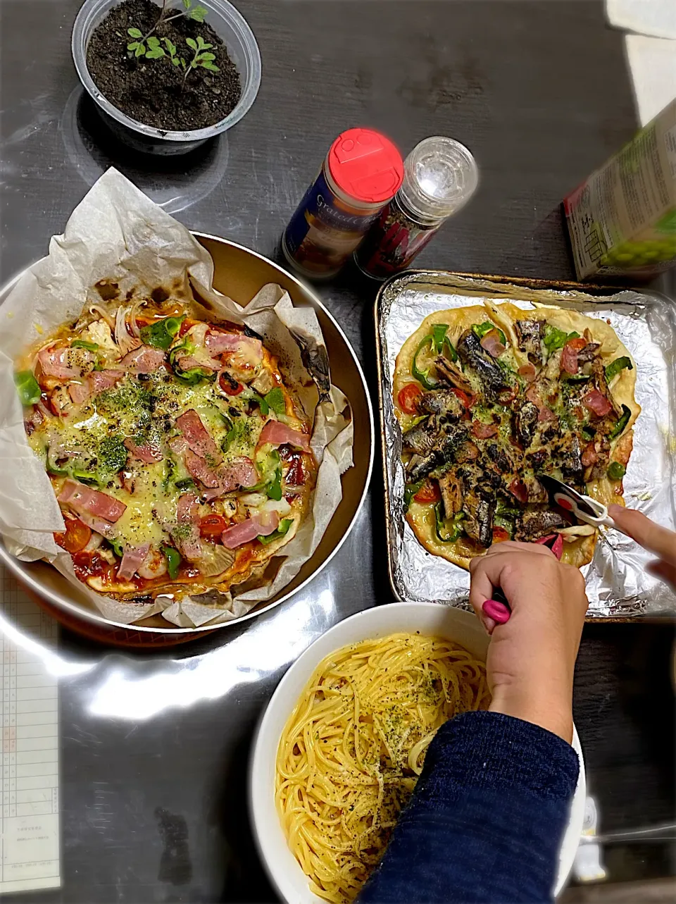 次男テスト明け💯2pizza &カルボ|femi🌿さん