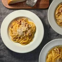 まる(丸大豆)さんの料理 ㉒スパゲッティ・アッラ・カルボナーラ