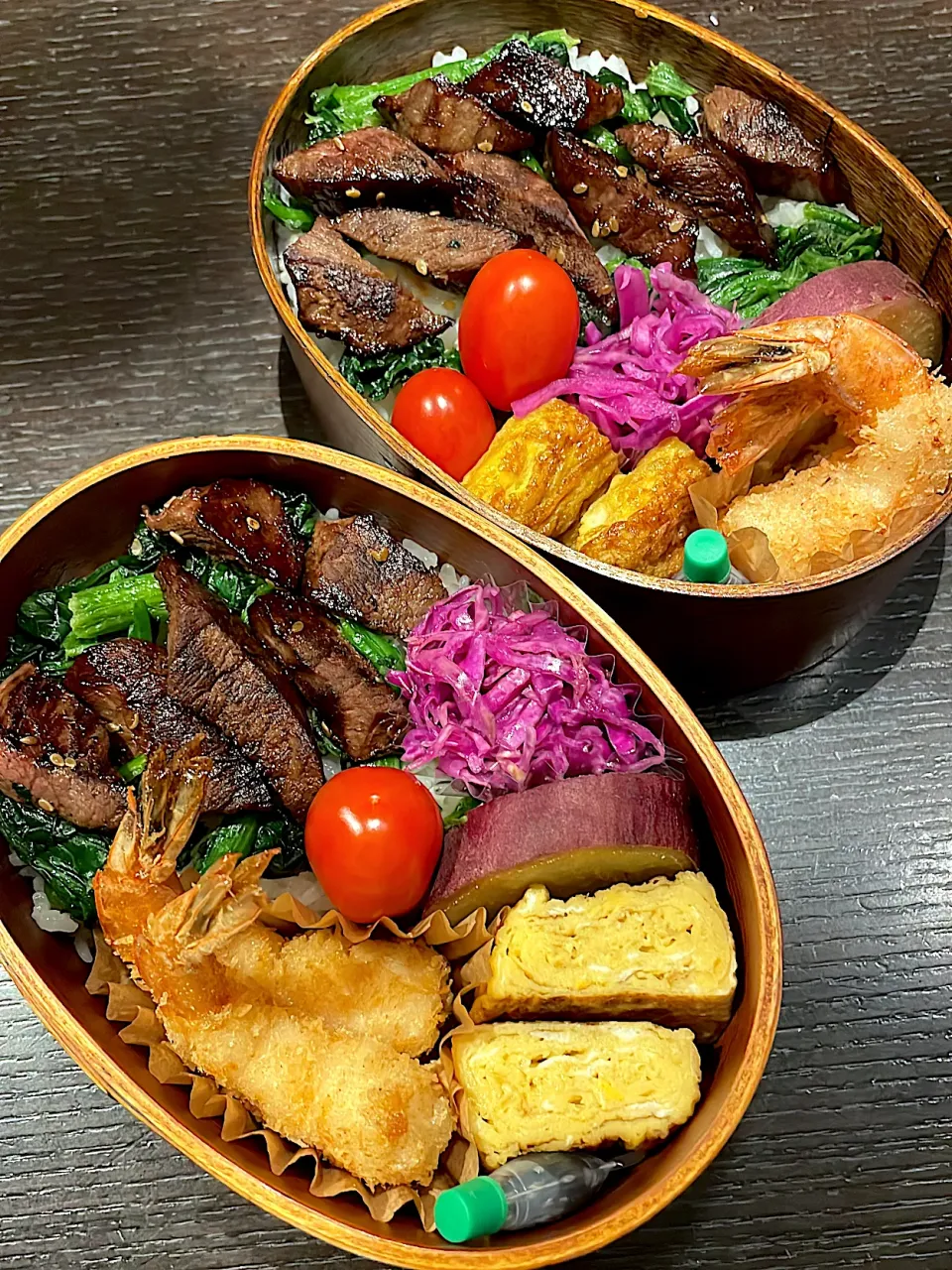 ステーキ🥩のっけ弁当|雑草シェリーさん