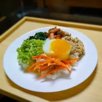 豆腐入り鶏そぼろのピピンパ🇰🇷