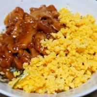 パパ盛付け👨照り焼きチキン丼|ぱんだのままんさん