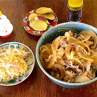 ランチ♯牛丼|小松菜さん