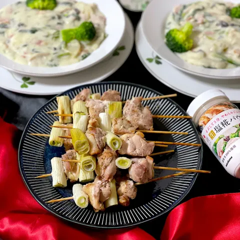 「プラス糀 生塩糀パウダー ボトル」を使ってみたSnapdishの料理・レシピ写真:とりあえず塩糀パウダーで焼き鳥✨