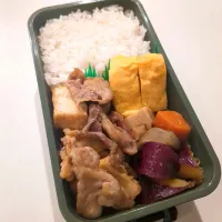 豚肉と厚揚げのスタミナ弁当🌷|きゅーさん