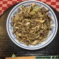 合挽き肉ときのこのパスタ|くろさん