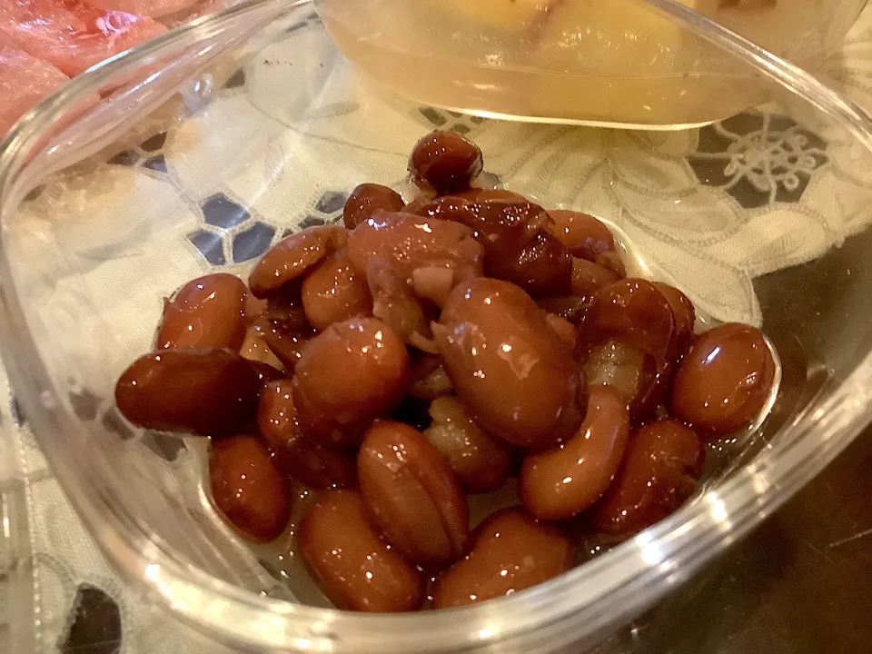 実家料理『うづら豆🫘』😋|アライさんさん