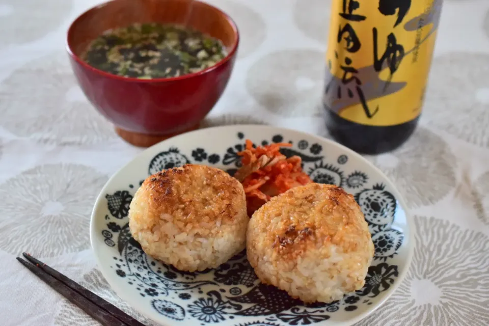 つゆ正田流で焼きおにぎり🍙|うにんぱすさん