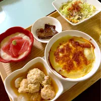 晩御飯　昨日のシチューでグラタン|あささん