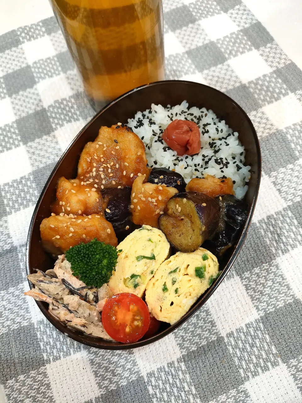 鶏とナスのポン酢炒め弁当|ルルさん