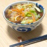 即席麺であんかけラーメン♪|かりんとうのヒゲさん