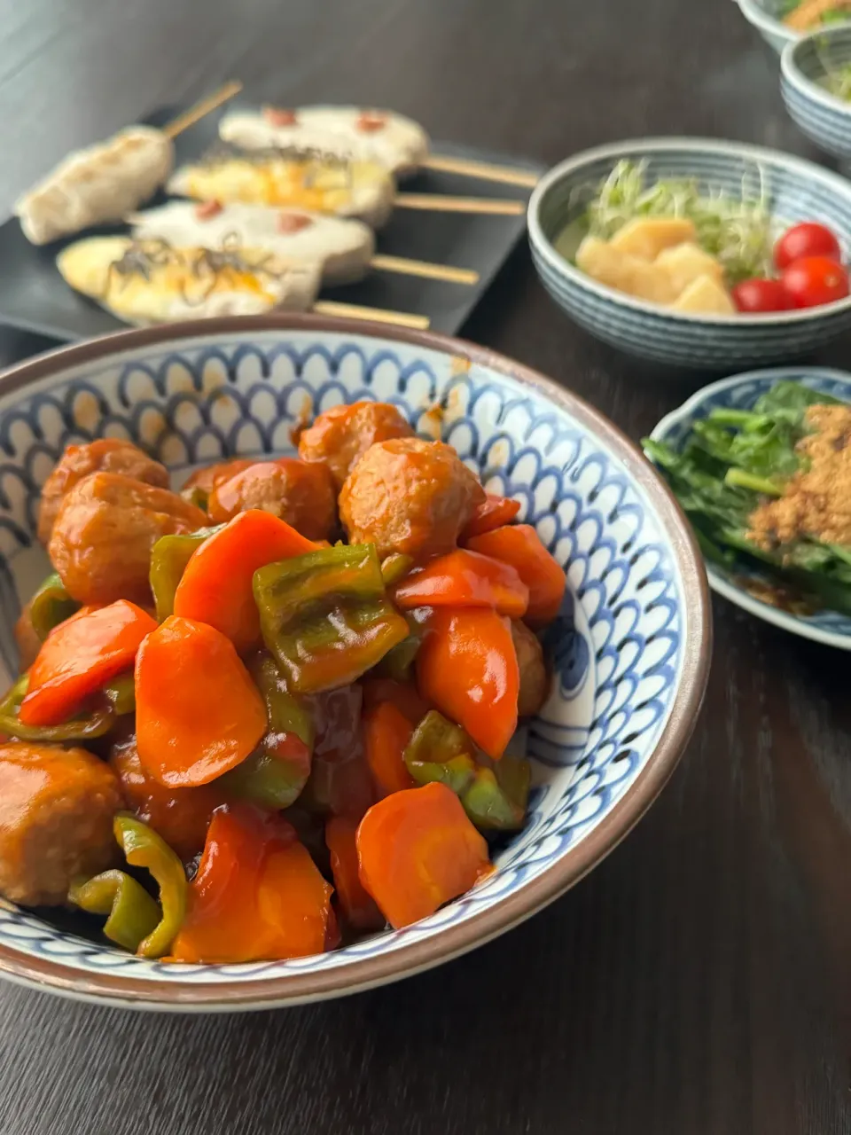 市販の冷凍肉団子で甘酢炒め♪|かりんとうのヒゲさん