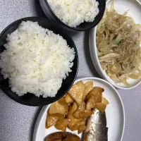 にしんの煮物、玉ねぎとえのきの炒め物|メシ岡さん