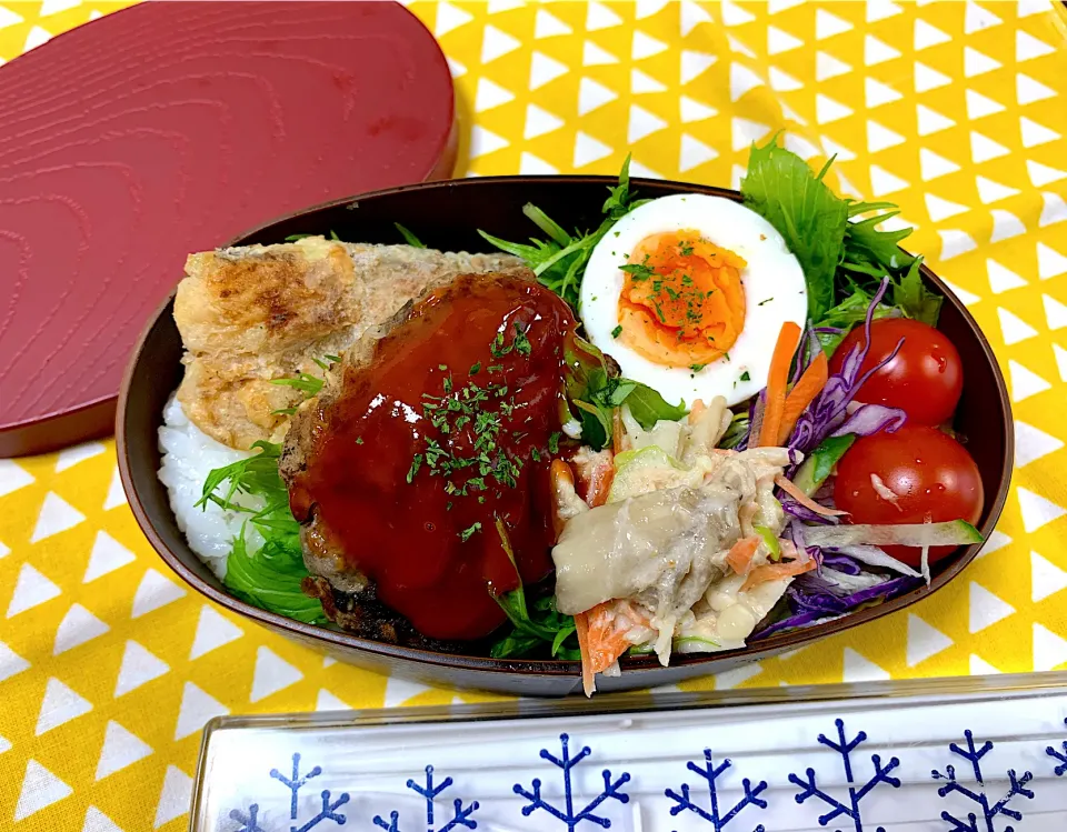 ハンバーグ&タラムニ弁当🍱|がおりんさん