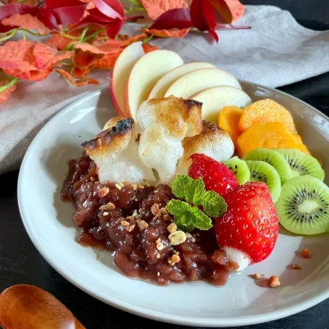 「カリカリ４種のナッツ」を使ってみたSnapdishの料理・レシピ写真:フルーツぜんざい