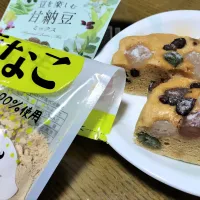 🫘甘納豆きな粉蒸しパン