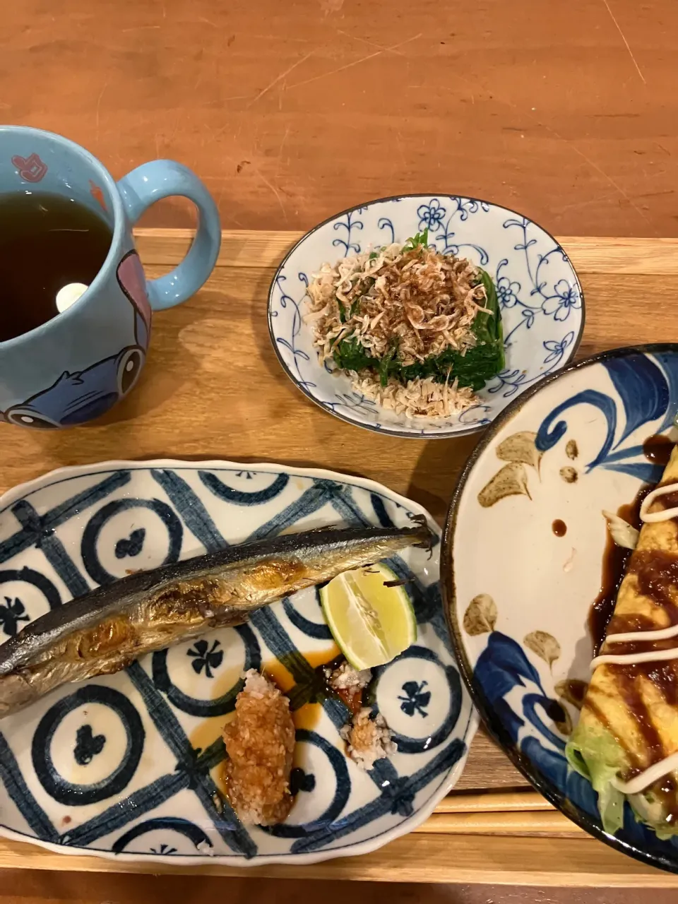 細っちょ秋刀魚ととんぺい焼きの豚抜き|なつこいっきママさん