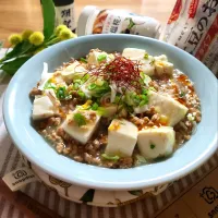 とりあえず塩麹パウダー❗白麻婆豆腐😊大豆ミートで💕|ナオミさん