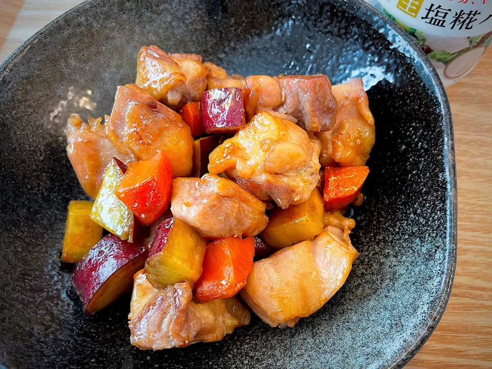 鶏肉と根菜の甘辛炒め|パパ手料理さん