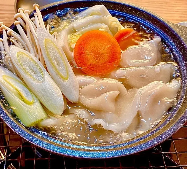 「小鍋仕立ての水餃子🥟」de昼飲み🍺|ばくあんしゃさん