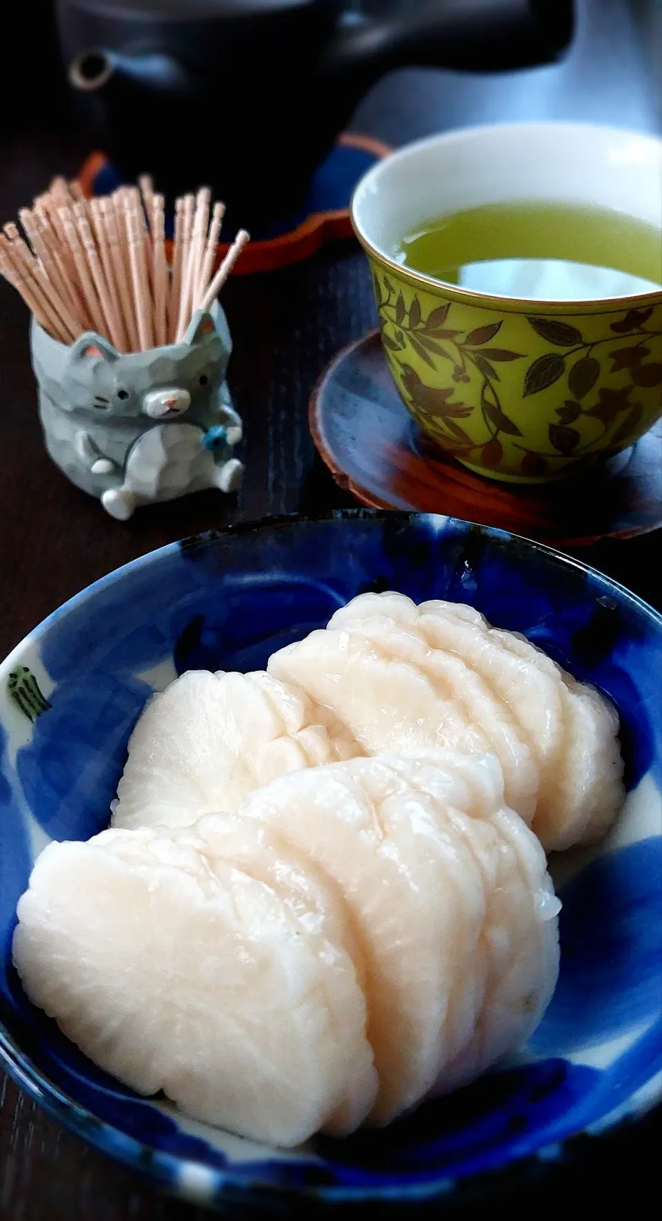 皮つきべったら漬と狭山茶|きつねさん