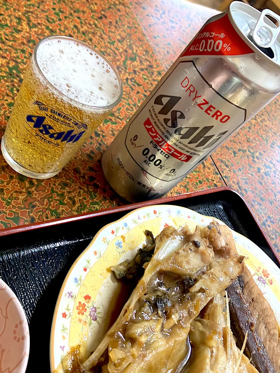 刺身とご飯を一緒は無理な地元住民はやはりビールで🍻🍺🚗³₃だからノンアル🍺|🐈⸒⸒⸒⸒つるのダンス🐈🐾さん