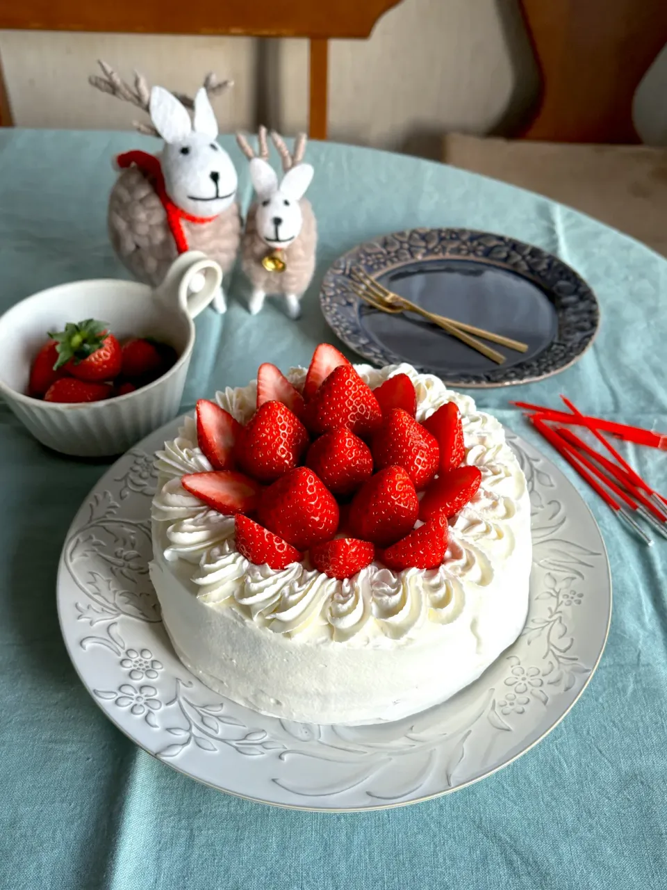 Miki (^_−)−☆さんの料理 苺のケーキ🍓|Miki (^_−)−☆さん