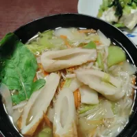 野菜とちくわのあんかけそうめん|由紀子さん