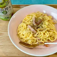 今日のお昼ごはん~至高のカルボナーラ~|ゆかｕさん