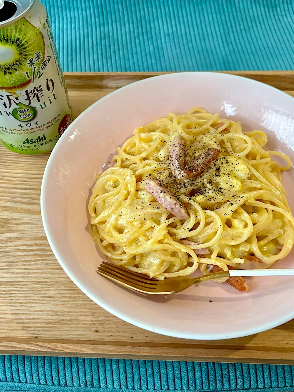 今日のお昼ごはん~至高のカルボナーラ~|ゆかｕさん