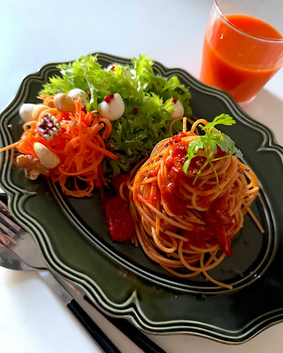 ゆかりさんの料理 完熟トマトのアラビアータ🌱ゼンブヌードル使用〜|ゆかりさん