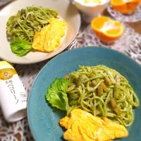 久しぶりのセロリコパスタ！🌿