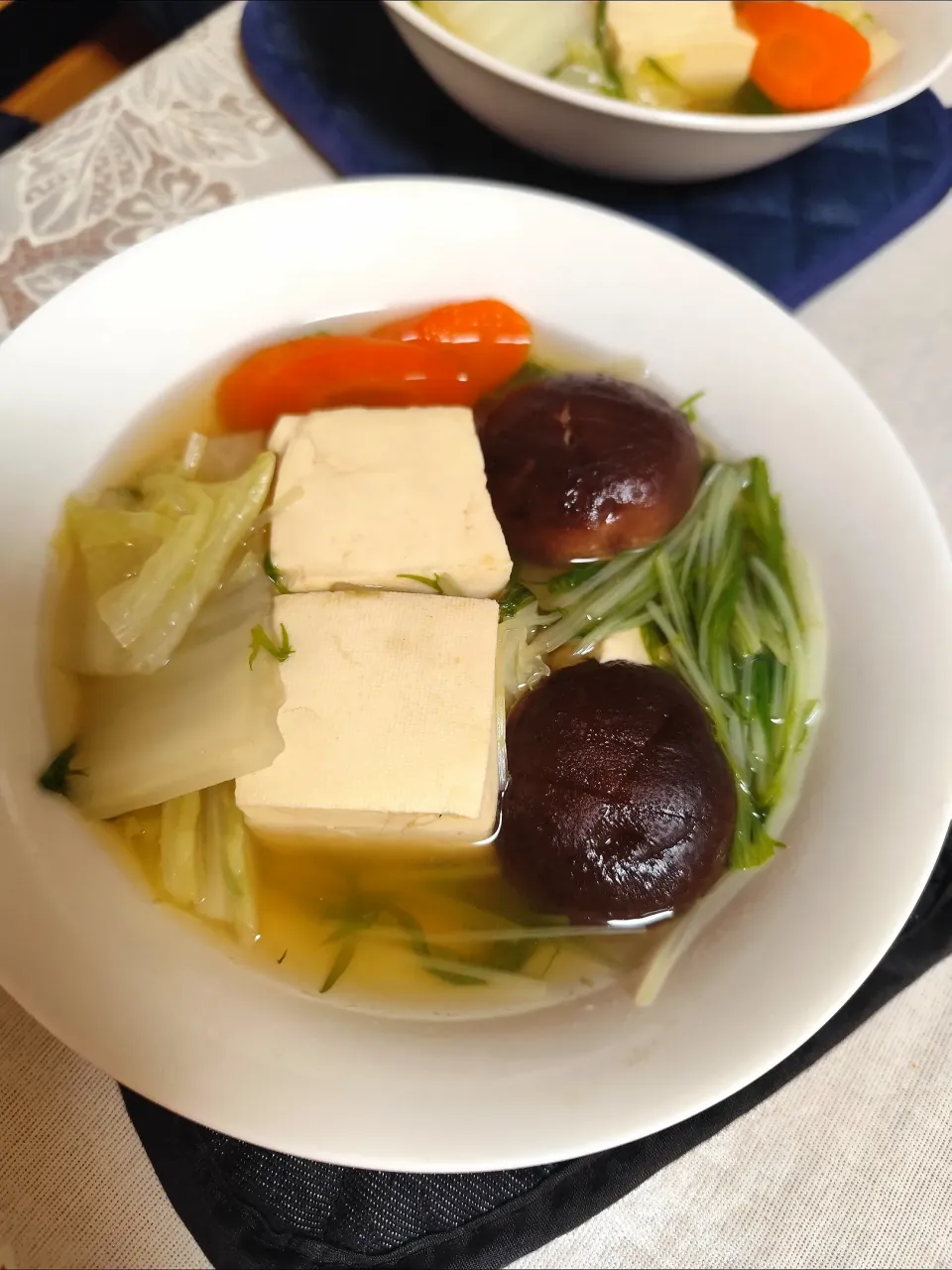 玉露園こんぶ茶で湯豆腐野菜入りの。|m.rafuさん