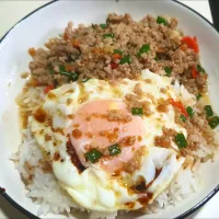 spicy minced pork fried egg rice dinner 🤗🥰🥰|🌷lynnlicious🌷さん