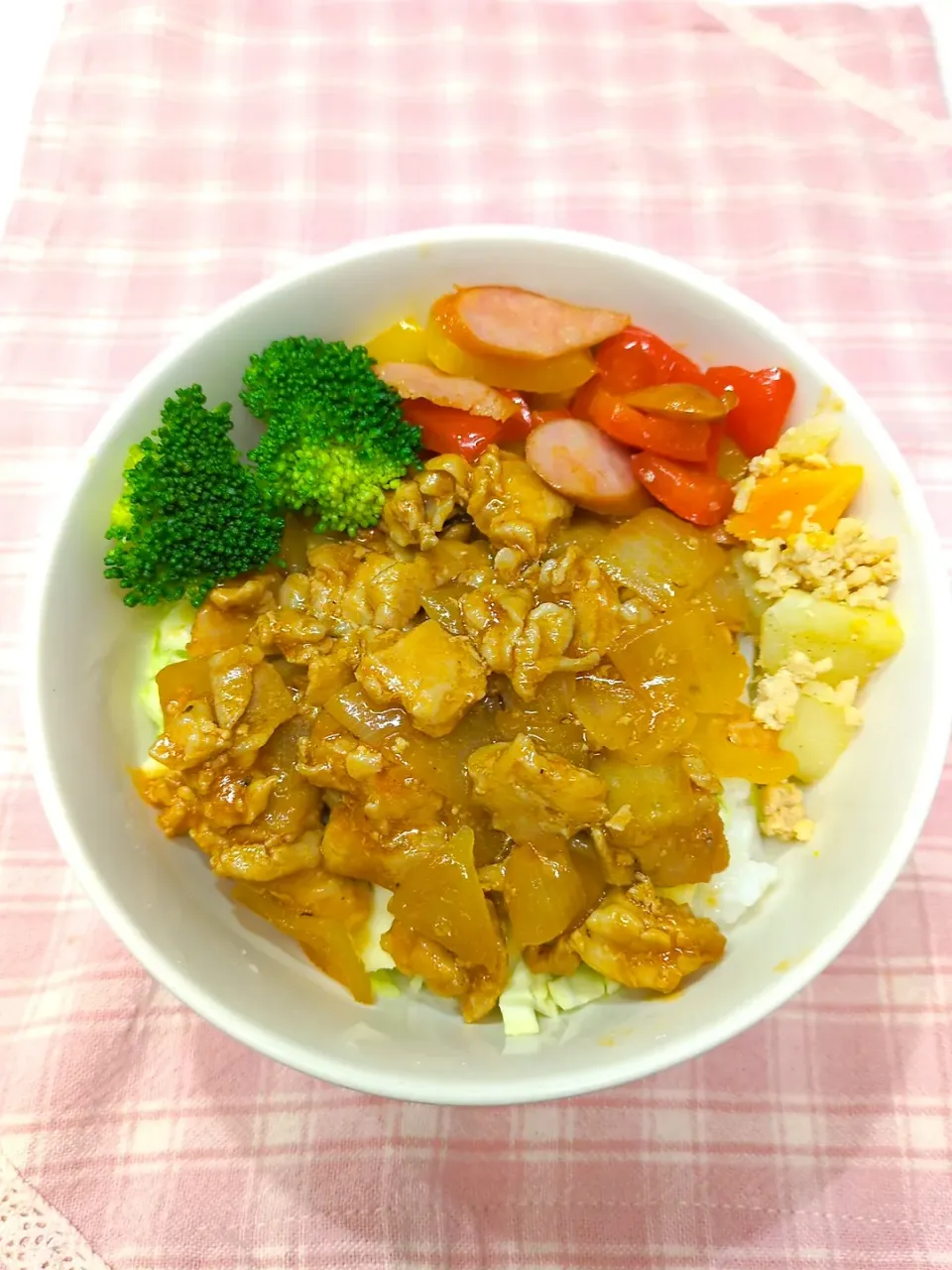 ポークチャップ丼♥ランチ|みちゅあしさん