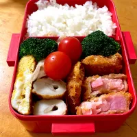 ハムカツ弁当| ももちゃんのママさん