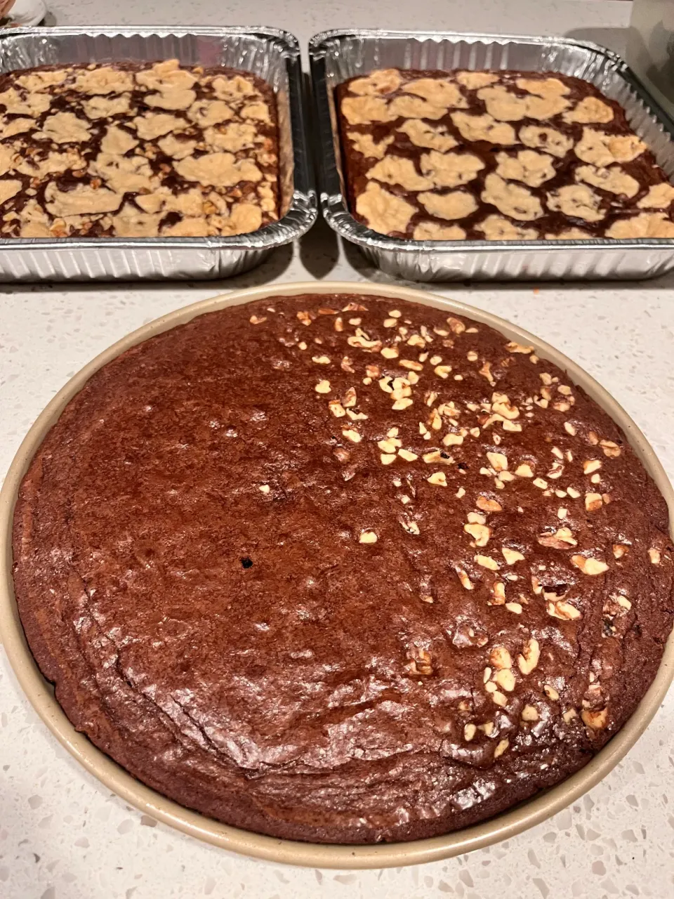 Brownie time - brookies, brookies w/ walnuts and fudge brownies half with walnuts|🌺IAnneさん