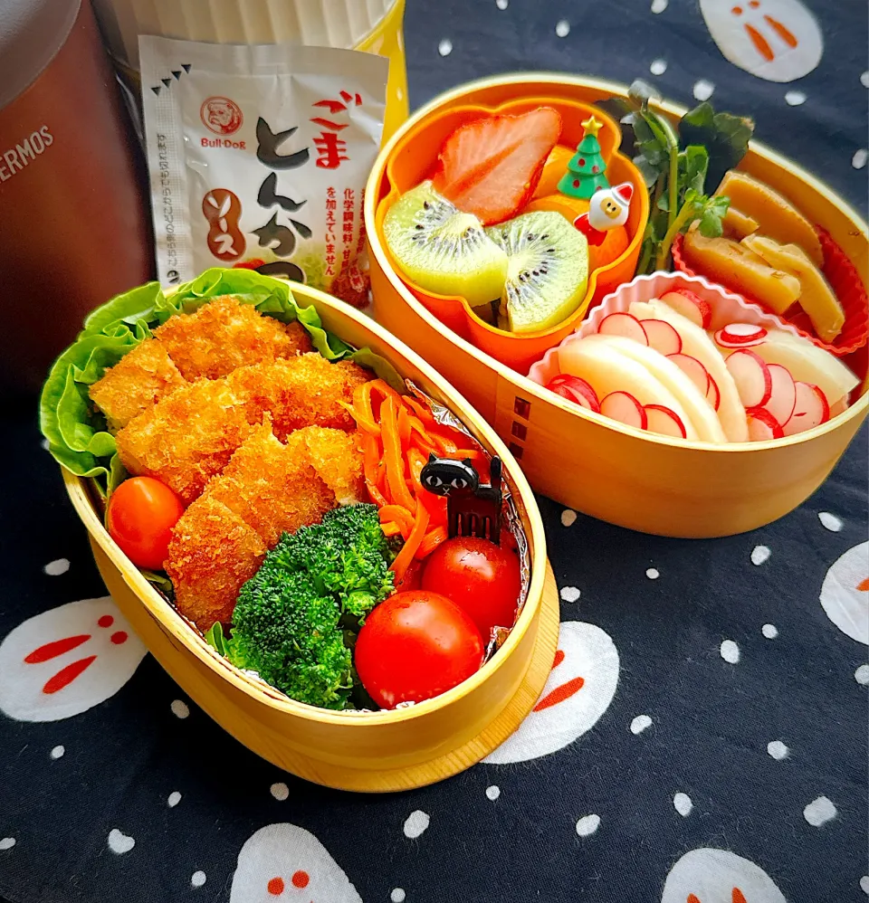 2024/12/18 ごまとんかつソースでロースカツ弁当|Blueberry🫐さん