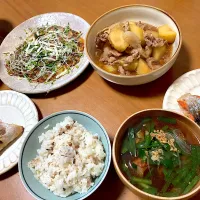 冷蔵庫の中の残り物で作った晩御飯(*ꆤ.̫ꆤ*)|さくたえさん