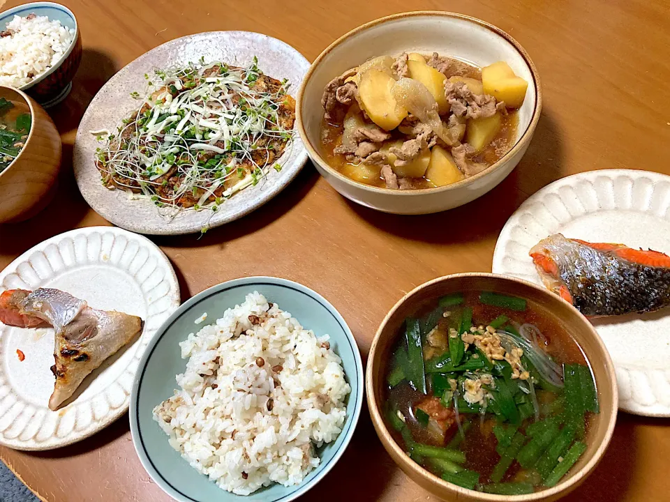 冷蔵庫の中の残り物で作った晩御飯(*ꆤ.̫ꆤ*)|さくたえさん