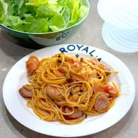 にんにく🧄とトマト🍅のパスタ🍝！|Mayumiさん