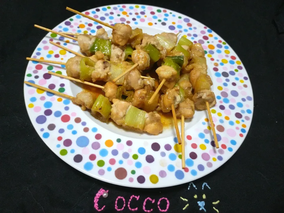 とりあえず塩麹・鶏肩肉の焼き鳥✨|cocco+さん