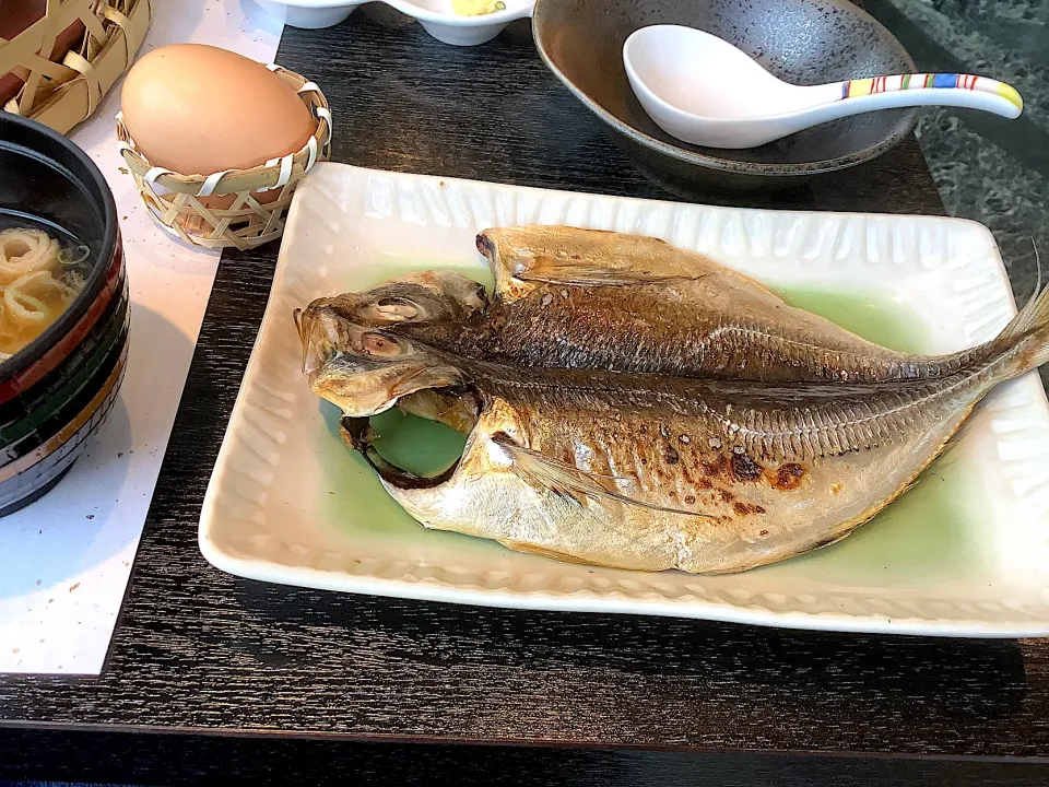 伊東の朝飯といえば『アジの干物』🐟😋|アライさんさん