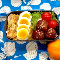 中華弁当、チャーハンと肉団子| ナタママさん