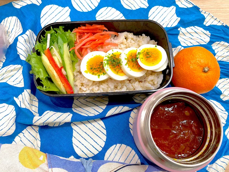 スープジャーに入れてカレー弁当|ナタママさん