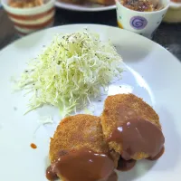 メンチカツ＆味噌豆腐|テケテケさん