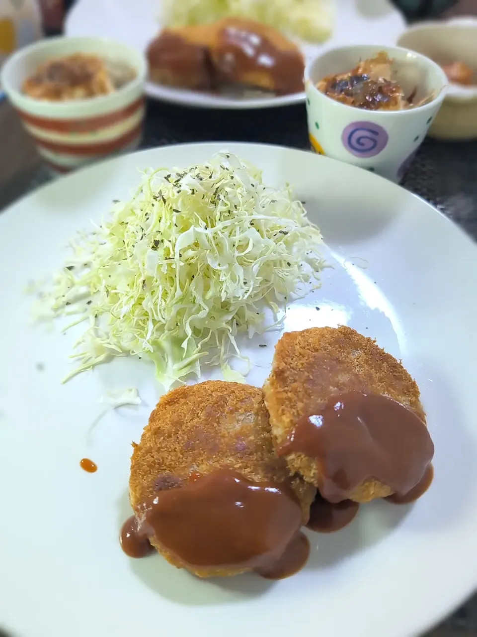 メンチカツ＆味噌豆腐|テケテケさん