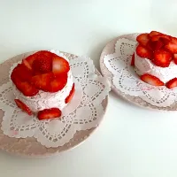 材料二つビスケットで作るケーキ🎂|ぽよさん