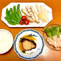 ぶり照り焼き&帆立刺身|マイさん