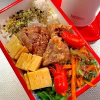 ラー油入り唐揚げ弁当|ぽんさん