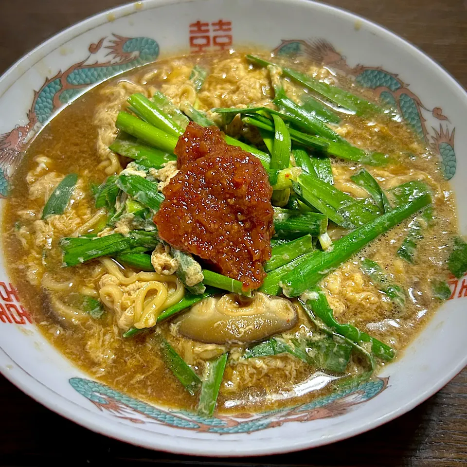 今夜はニラ玉味噌ラーメン^_^|きよっさんさん